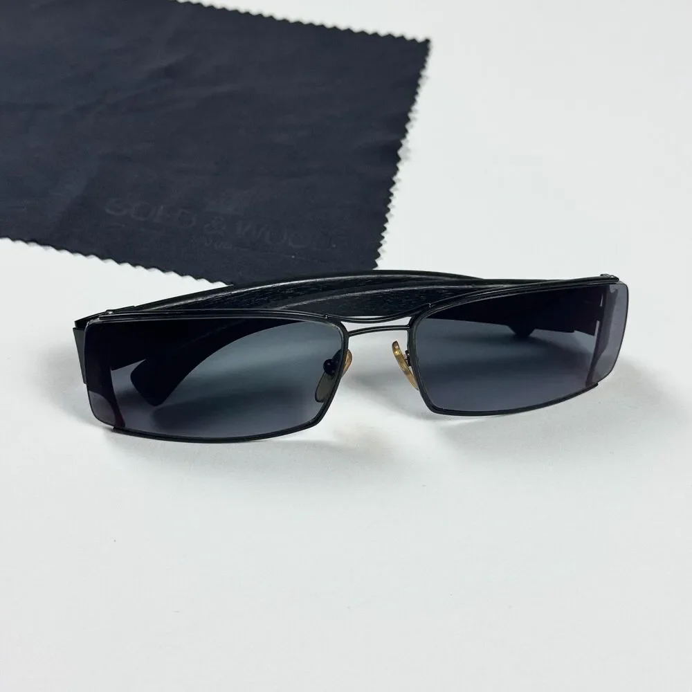Gold & Wood Paris H05.8 Wood Temple Eyeglass Frames Men 61-17 Black Metal RX